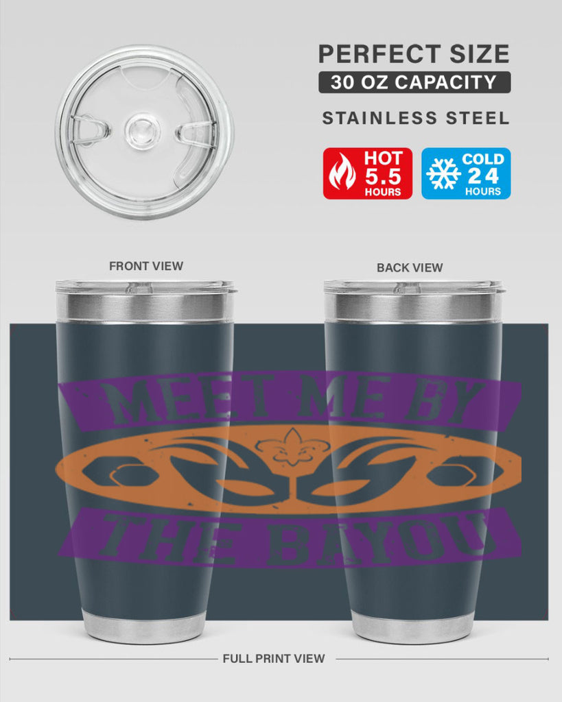 meet me by the bayou 45#- mardi gras- Tumbler
