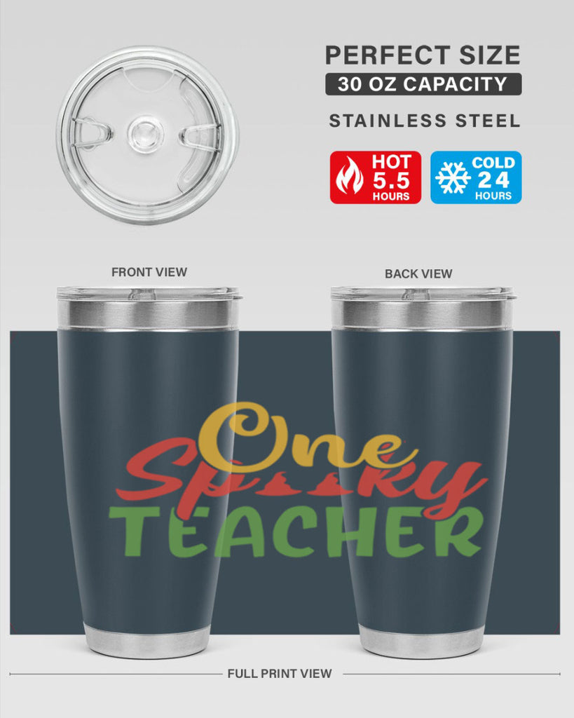 one spooky teacher Style 158#- teacher- tumbler