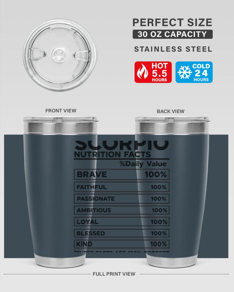 scorpio Nutrition Facts 434#- zodiac- Tumbler