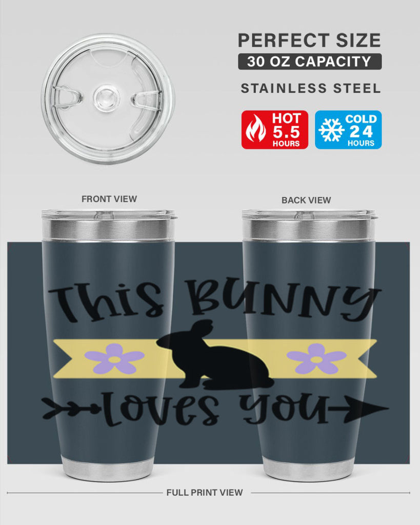 this bunny loves you 10#- easter- Tumbler