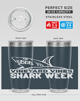 vineyard vines Shark Week Style 8#- shark  fish- Tumbler