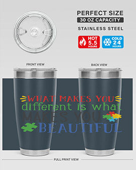 what makes you different is what makes you beautiful Style 3#- autism- Tumbler