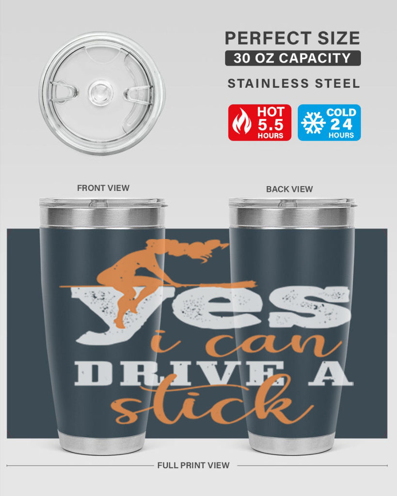 yesi can drive a stick 120#- halloween- Tumbler
