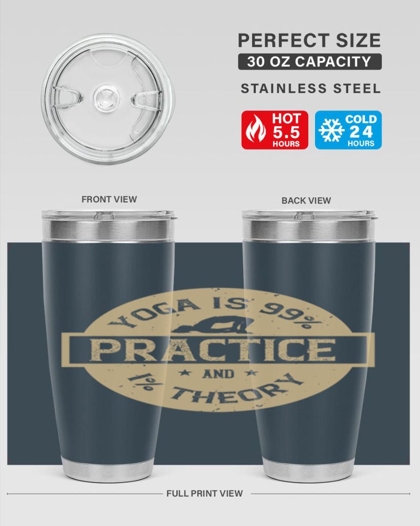 yoga is practice and theory 28#- yoga- Tumbler