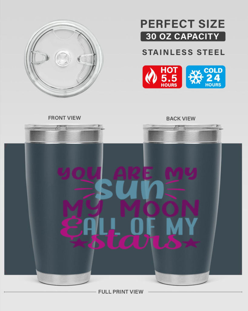 you are my sun my moon all of my stars 5#- family- Tumbler