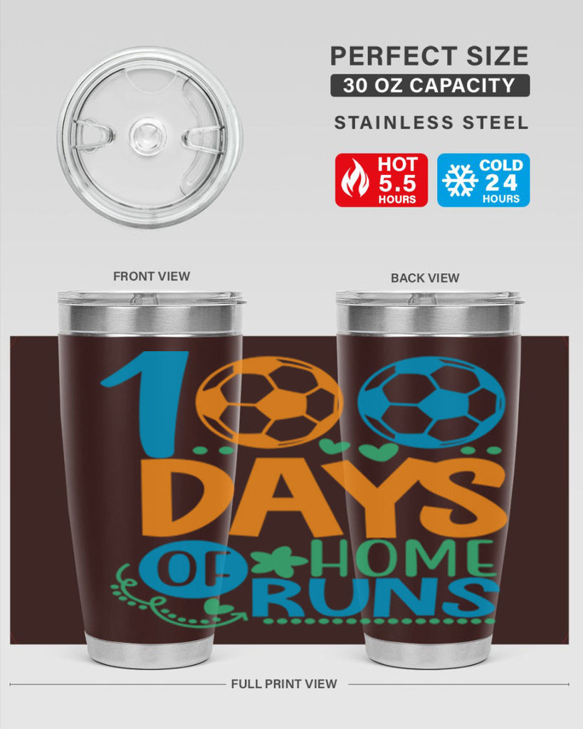 100 days of home runs 19#- 100 days of school- Tumbler