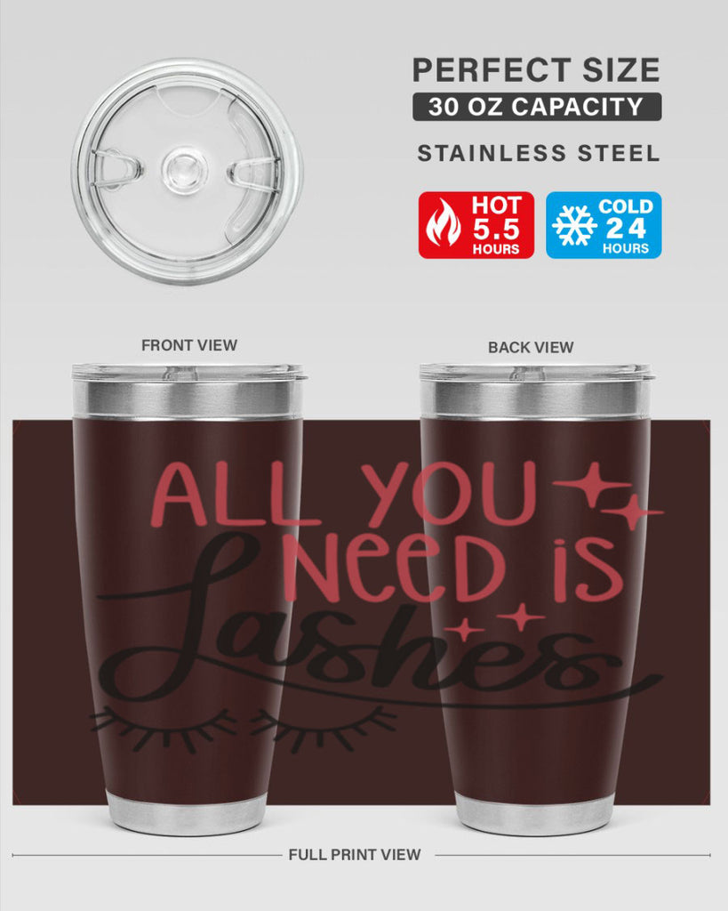 All You Need Is Lashes Style 146#- make up- Tumbler