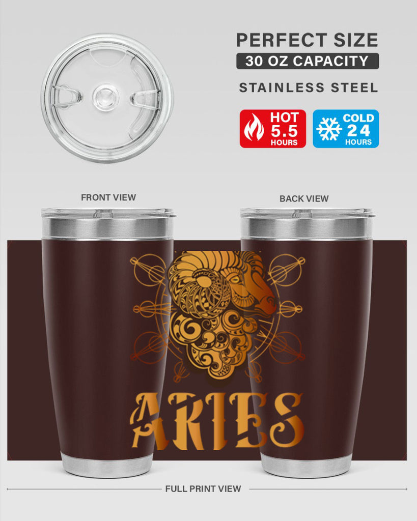 Aries 121#- zodiac- Tumbler