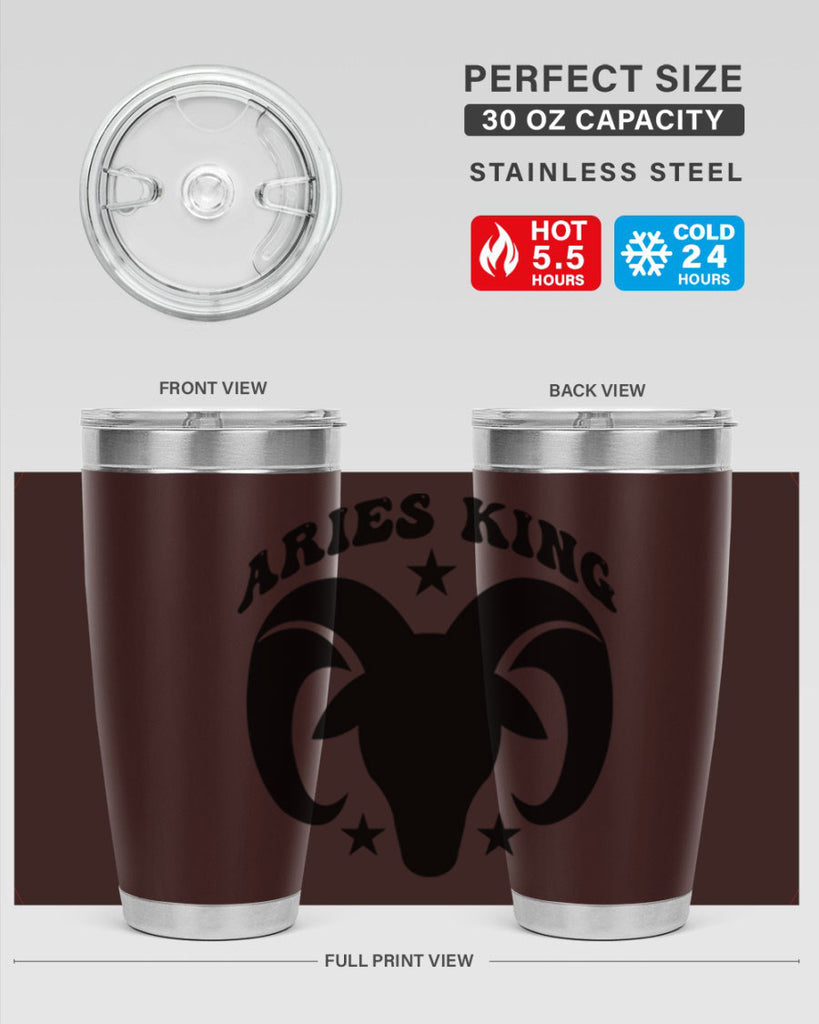 Aries king 110#- zodiac- Tumbler