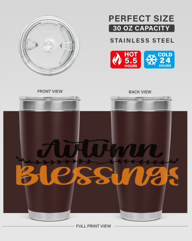 Autumn Blessings 473#- fall- Tumbler