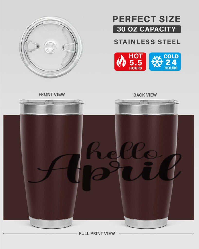 Hello april  219#- spring- Tumbler