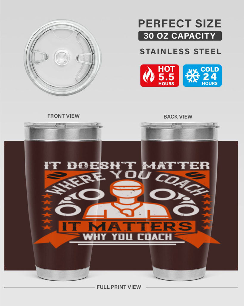 It doesnt matter where you coach it matters why you coach Style 27#- coaching- tumbler