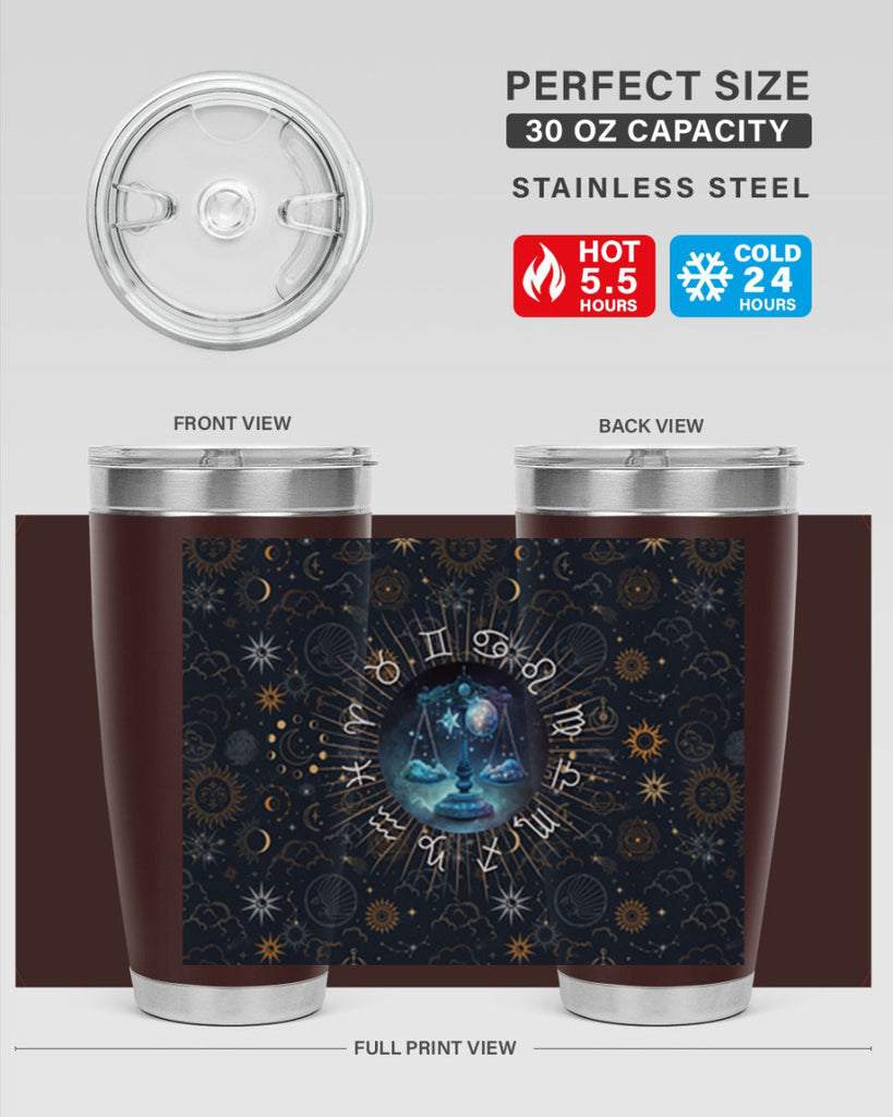 Libra Straight 317#- zodiac- Tumbler