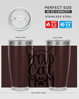 Pround Cat Mom Style 103#- cat- Tumbler