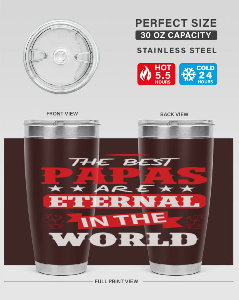 THE BEST PAPAS 108#- grandpa - papa- Tumbler