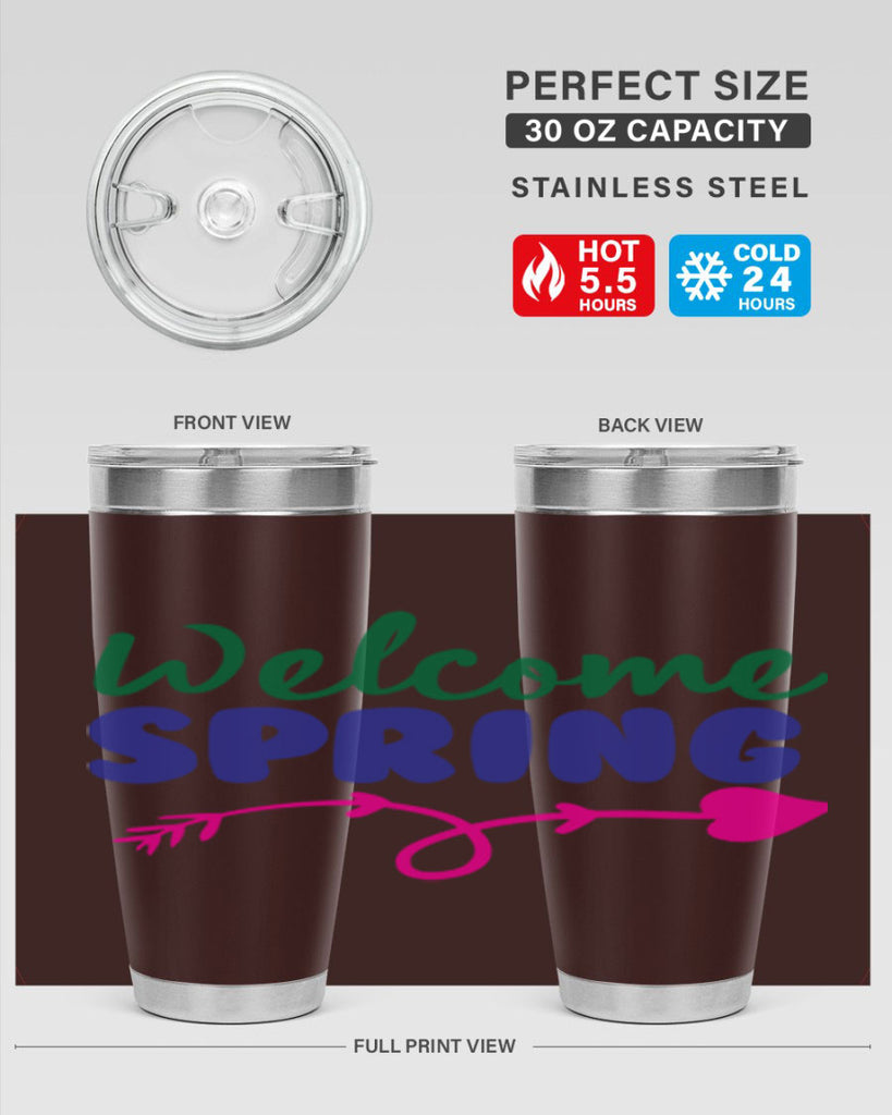 Welcome Spring 581#- spring- Tumbler