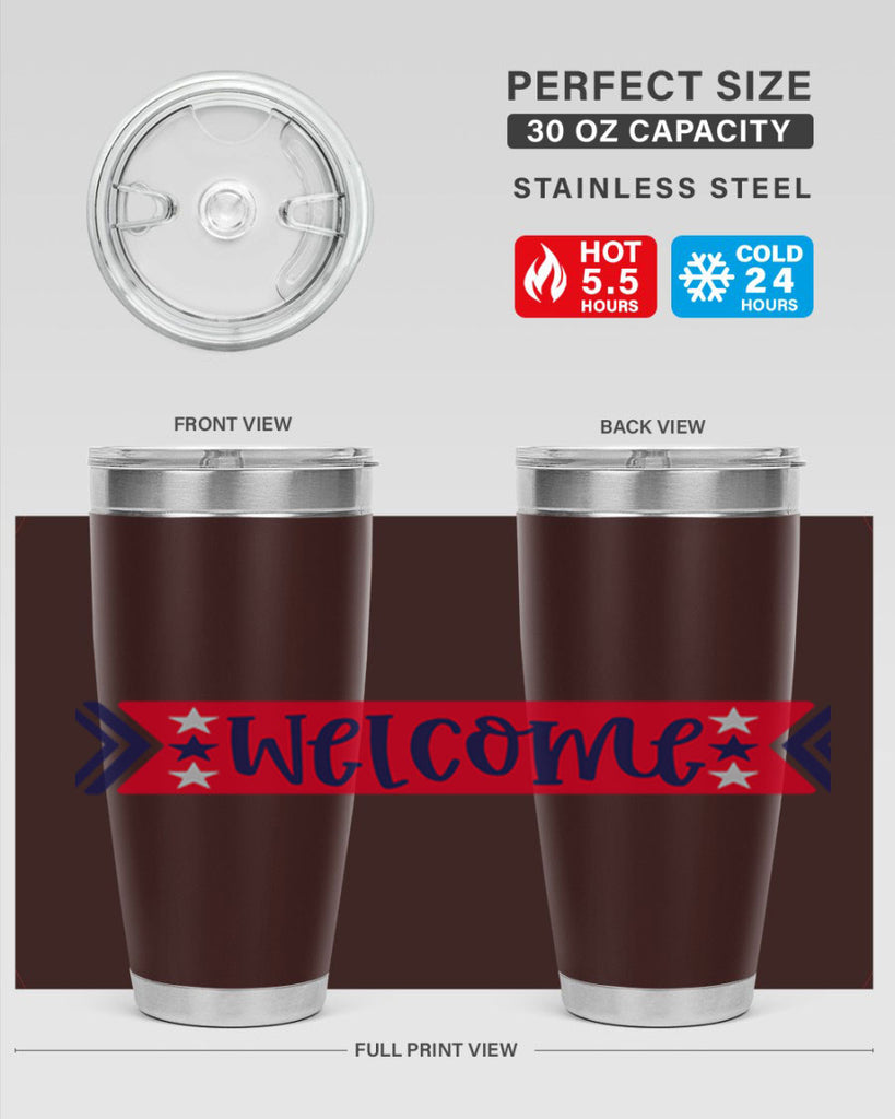 Welcome Style 187#- Fourt Of July- Tumbler