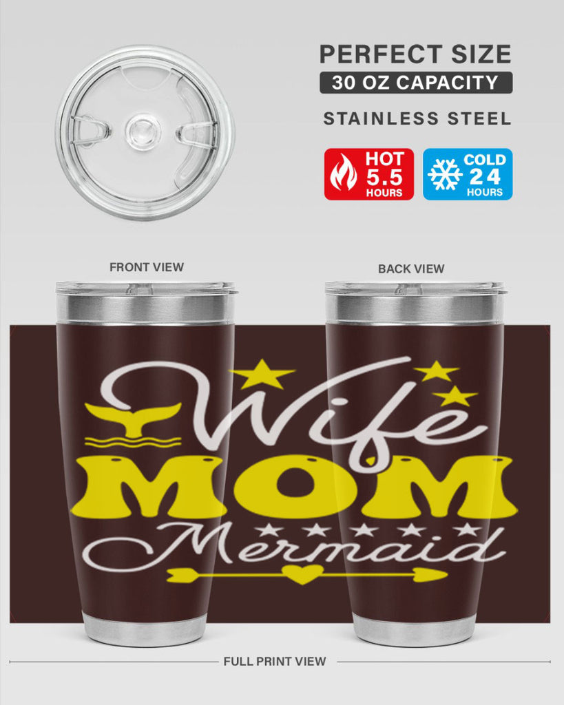 Wife Mom Mermaid 669#- mermaid- Tumbler
