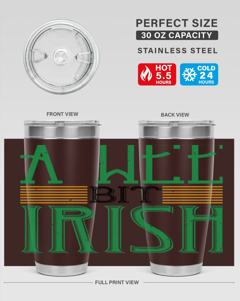 a wee bit irish Style 144#- St Patricks Day- Tumbler