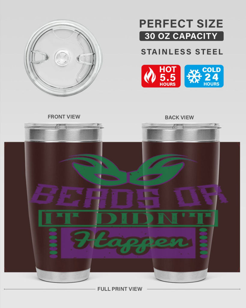 beads or it didnt happen 27#- mardi gras- Tumbler