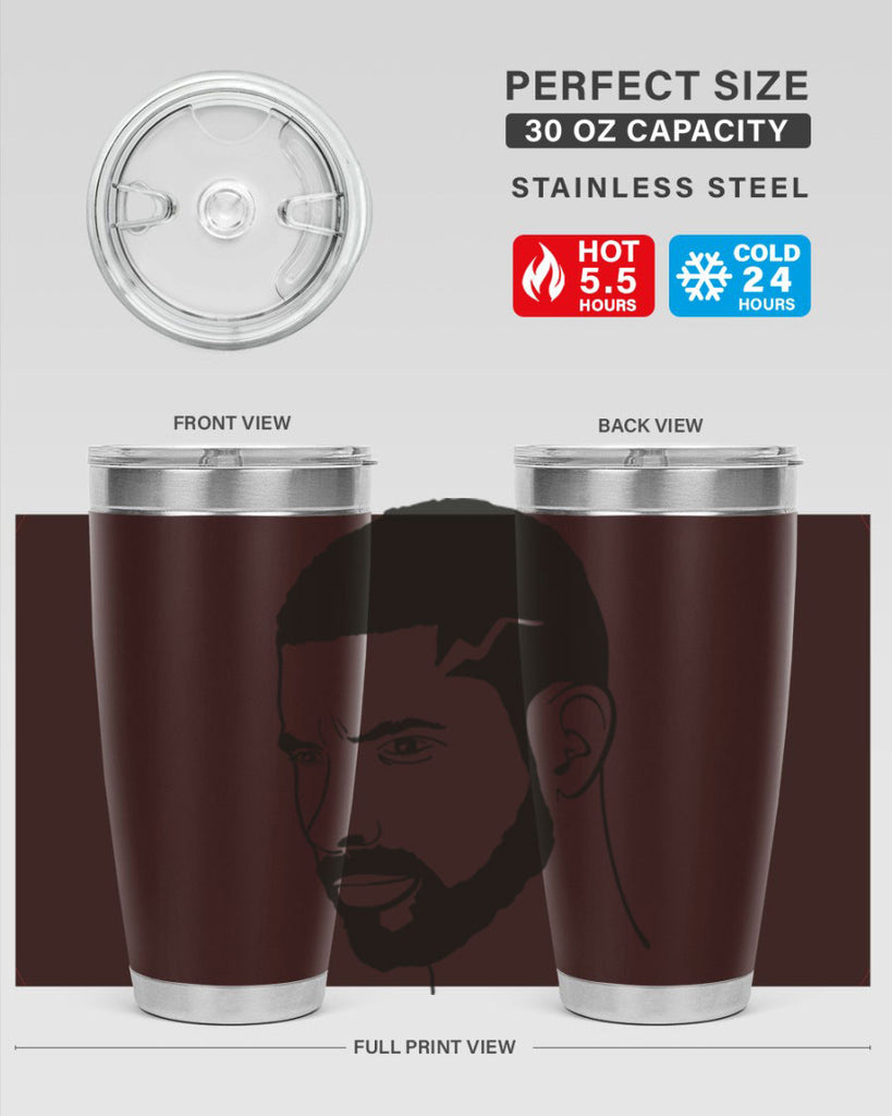 beardman 56#- black men - boys- tumbler