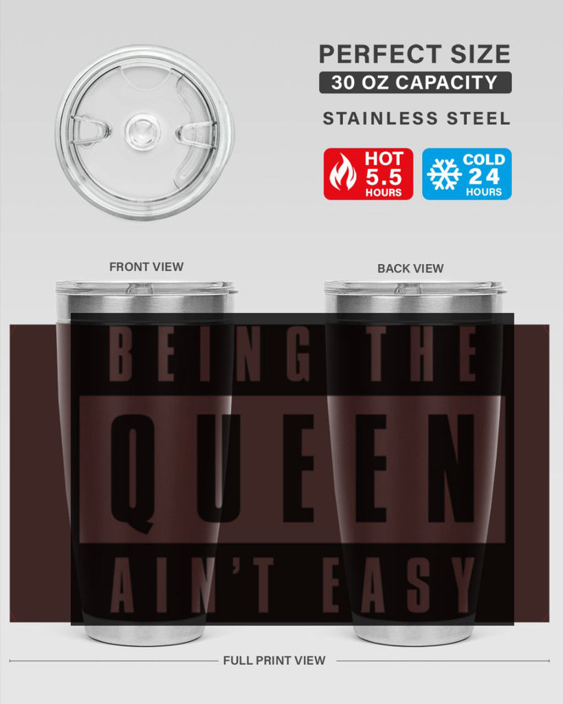 being the queen aint easy 258#- black words phrases- Cotton Tank