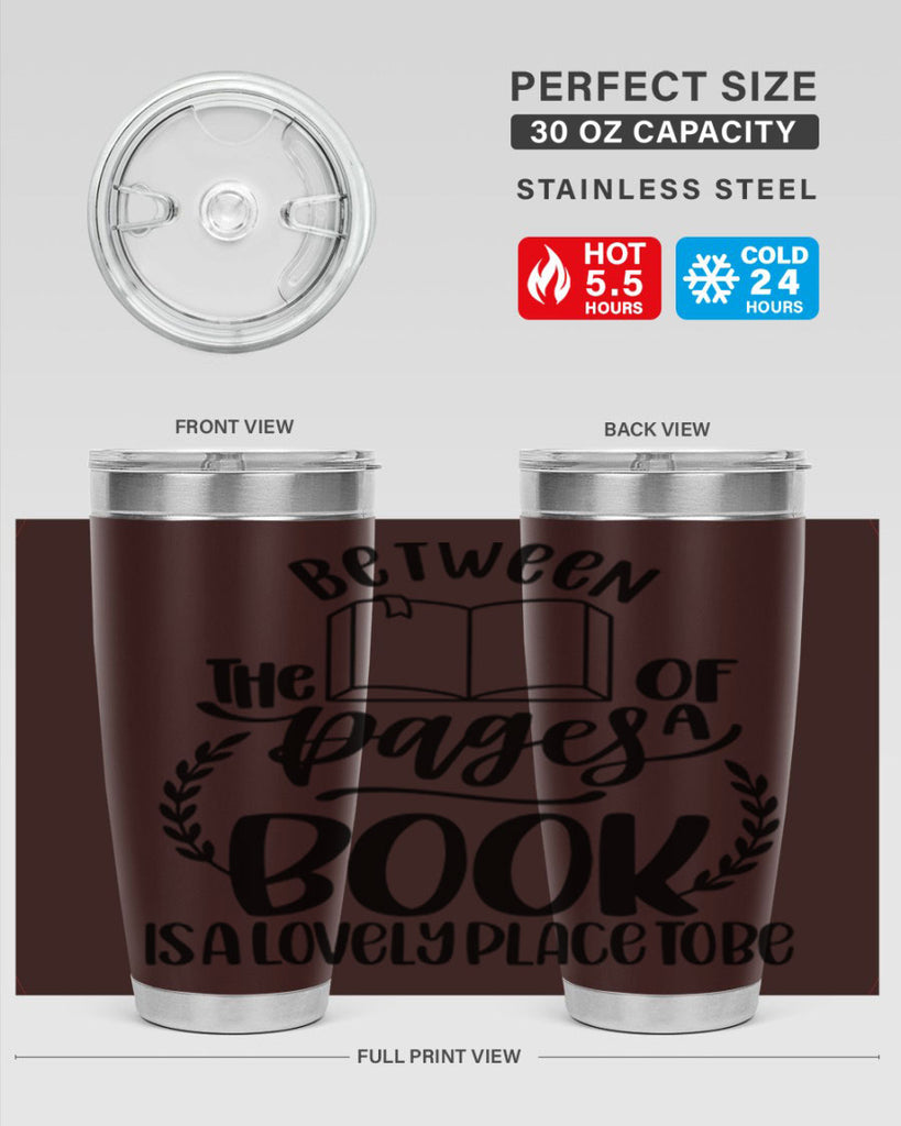 between the pages of a book 52#- reading- Tumbler