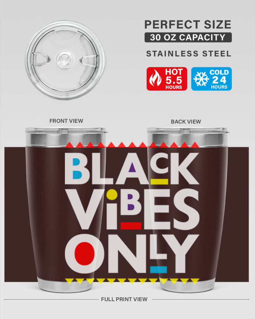 black vibes only 217#- black words phrases- Cotton Tank