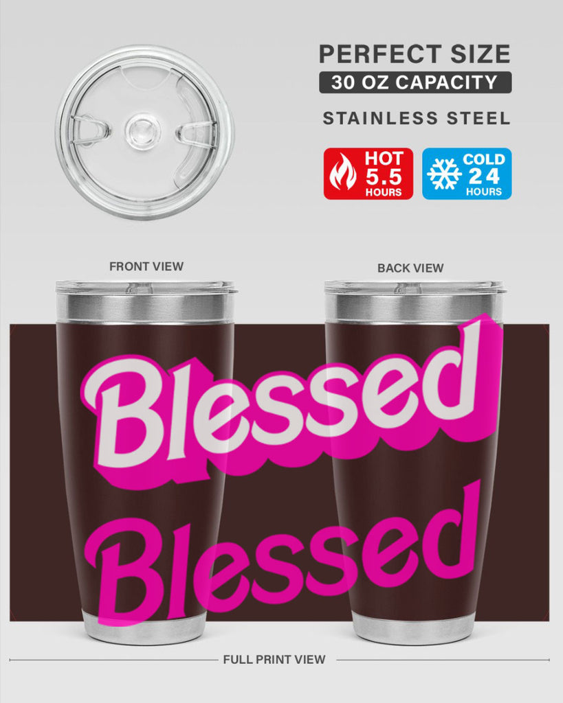 blessed barbie 193#- black words phrases- Cotton Tank