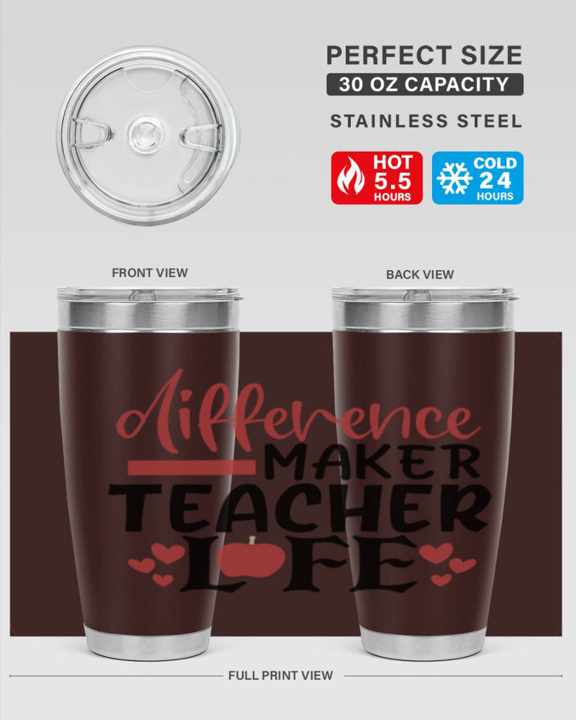 difference maker teacher life Style 118#- teacher- tumbler