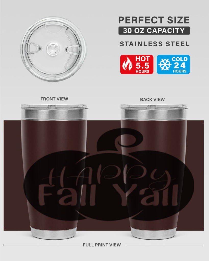 happy fall yall 235#- fall- Tumbler