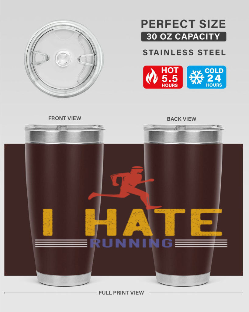 i hate running 40#- running- Tumbler