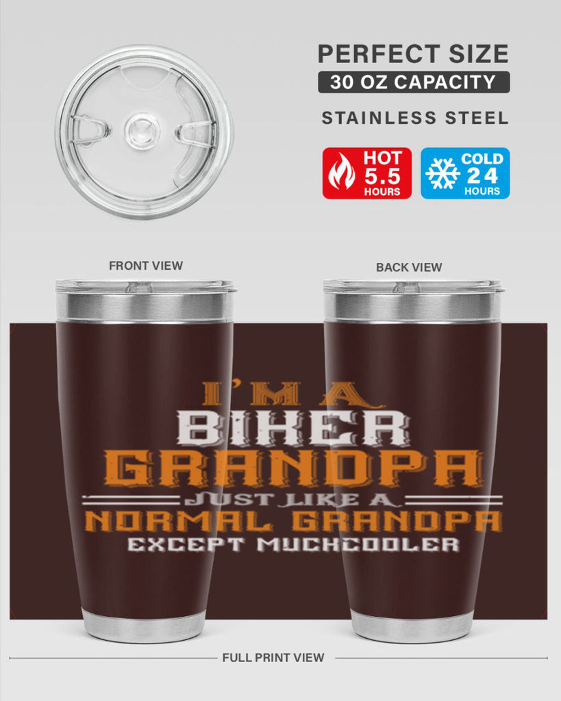 im a biker grandpa just like a normal grandpa except muchcooler 38#- grandpa - papa- Tumbler
