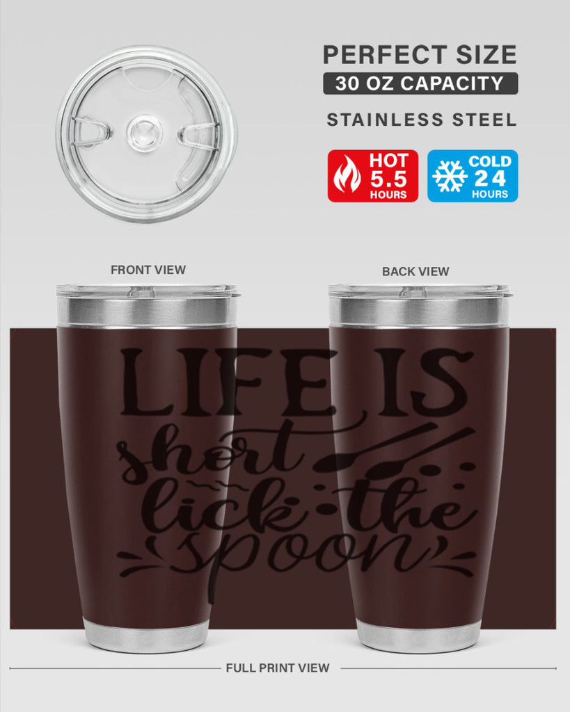 life is short lick the spoon 23#- kitchen- Tumbler