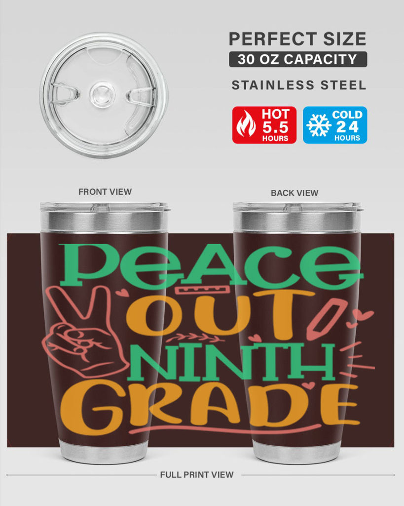 peace out 9th grade 2#- 9th grade- Tumbler