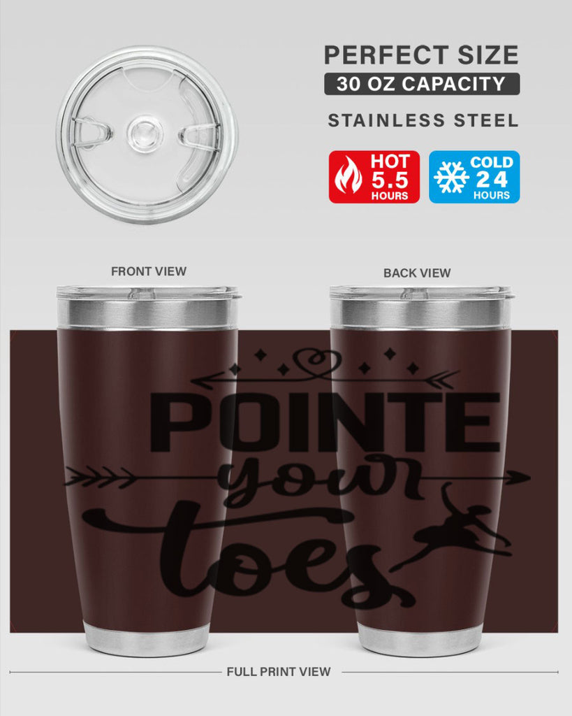 pointe your toes 72#- ballet- Tumbler
