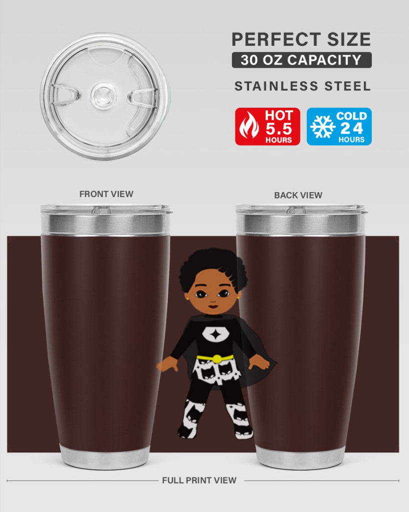 super kid 11#- black men - boys- tumbler