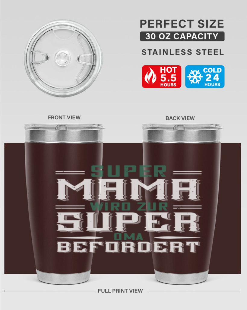 super mama wird zur 9#- grandpa - papa- Tumbler