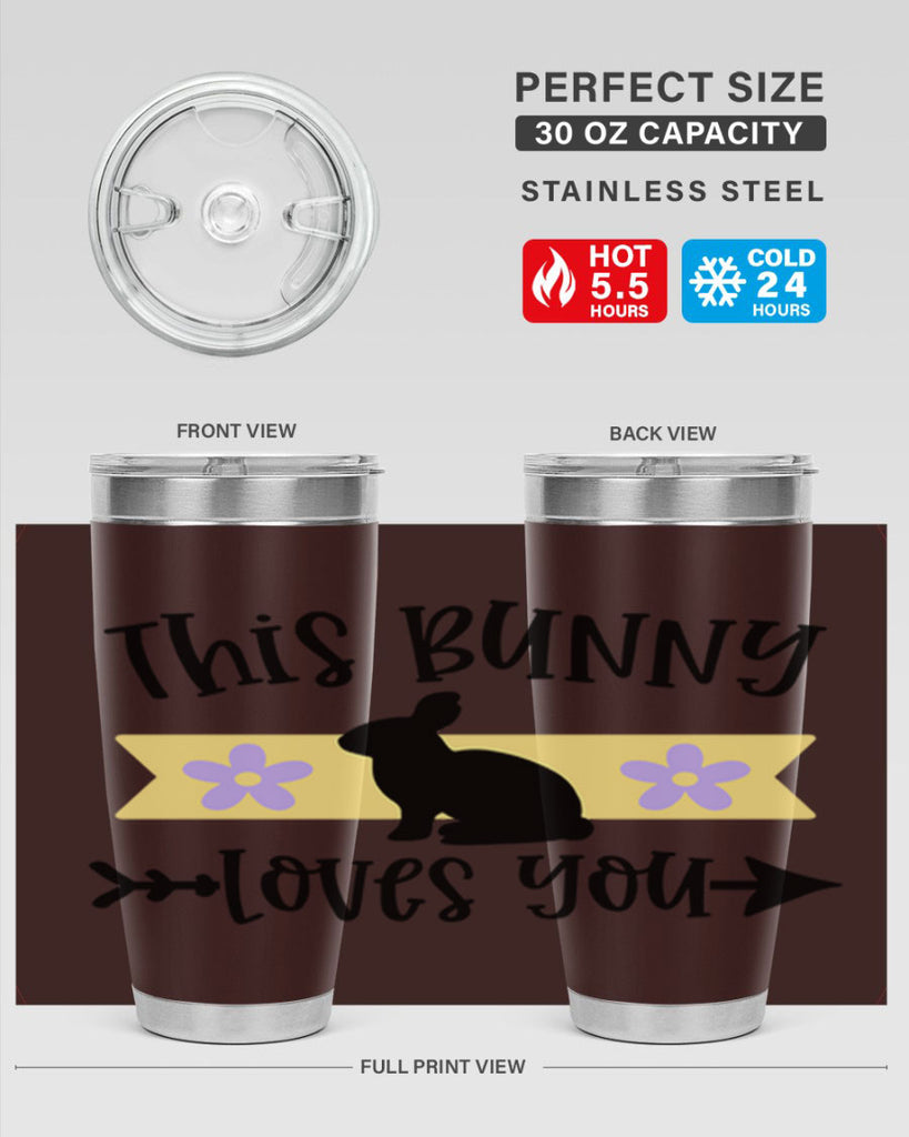 this bunny loves you 10#- easter- Tumbler