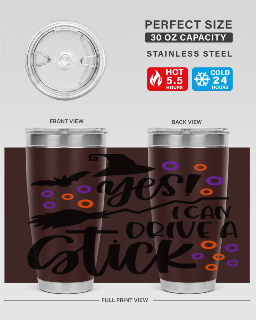 yes i can drive a stick 3#- halloween- Tumbler