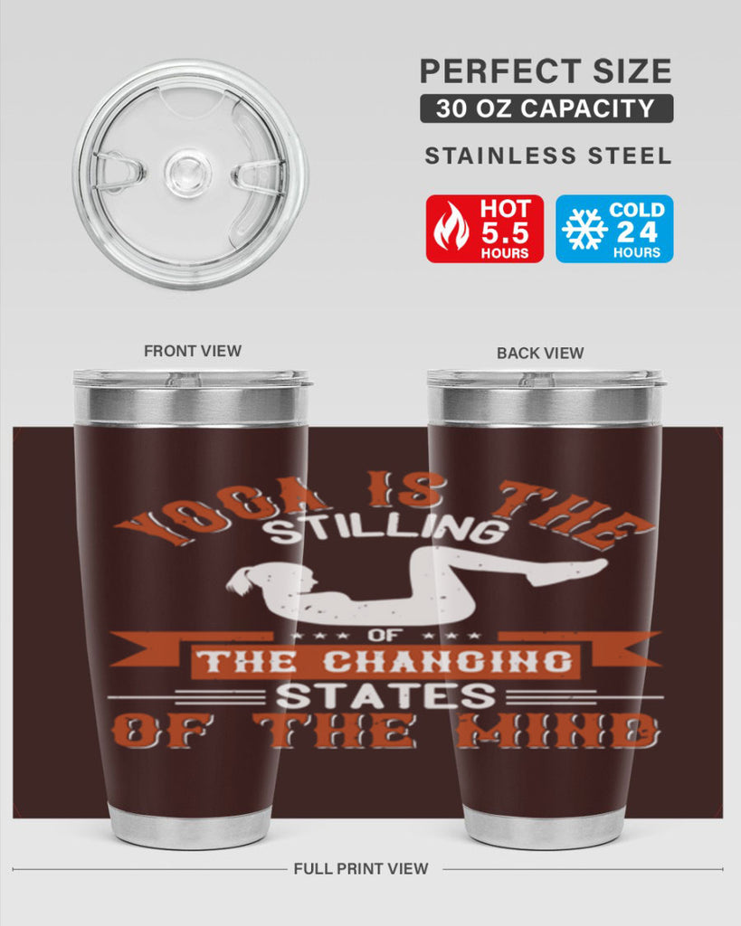 yoga is the stilling of the changing states of the mind 12#- yoga- Tumbler