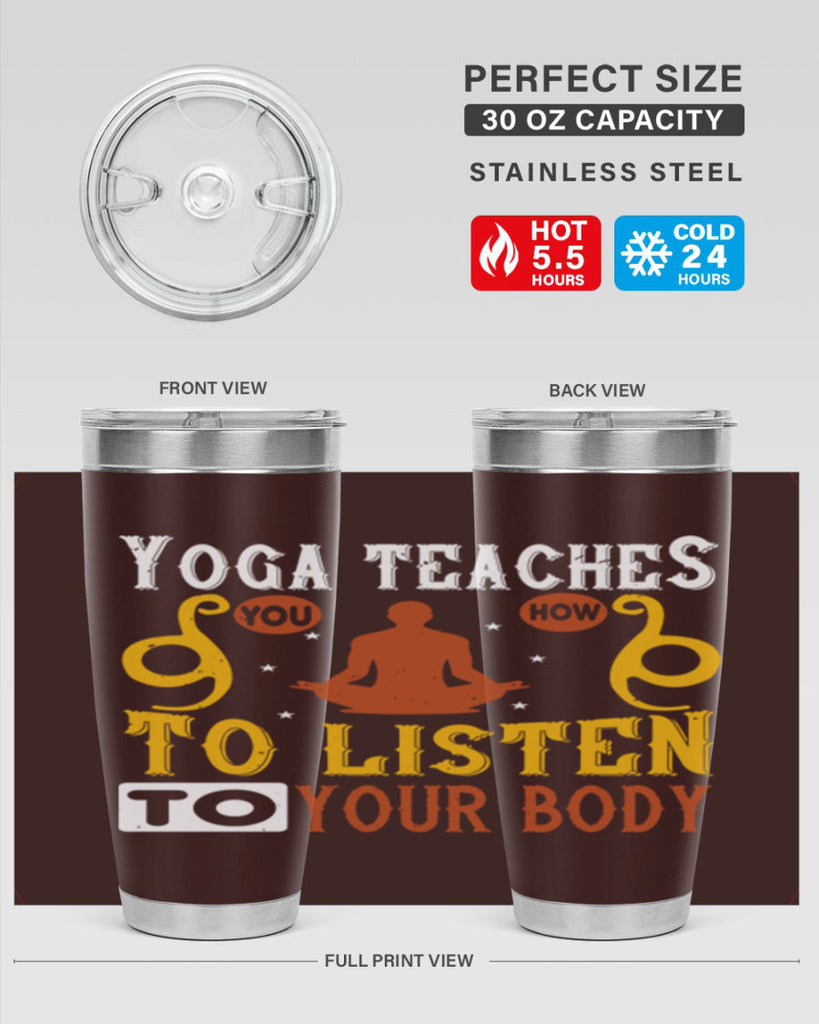 yoga teaches you how to listen to your body 6#- yoga- Tumbler