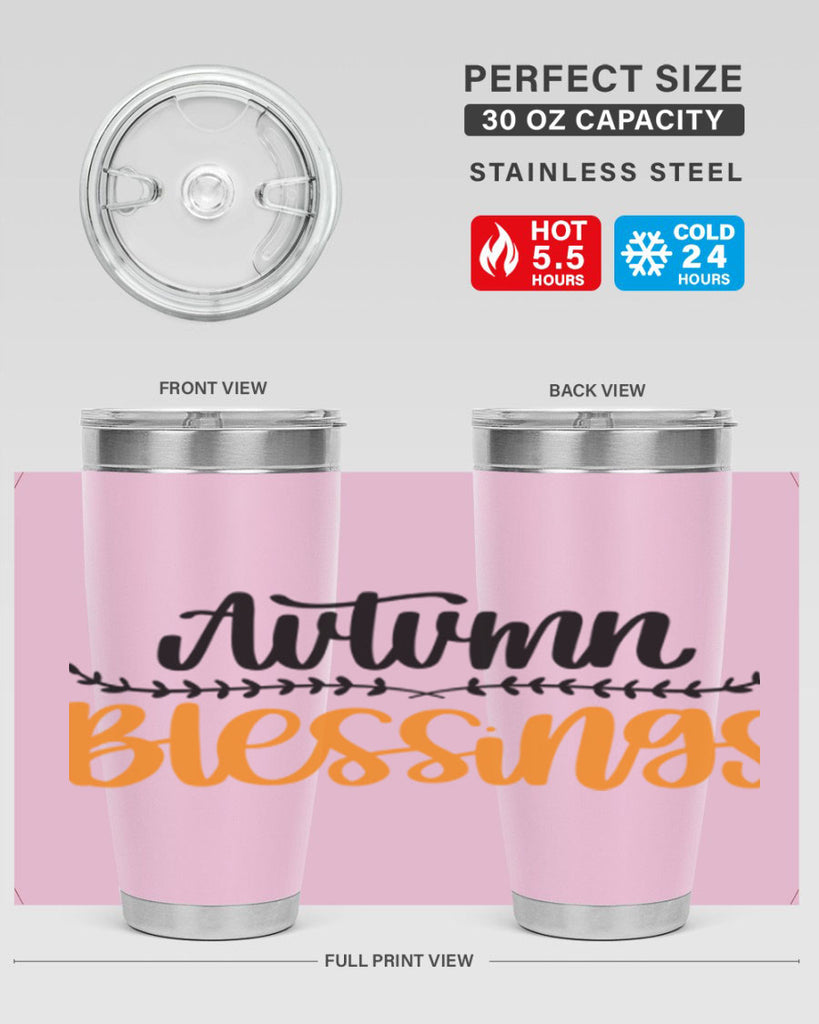 Autumn Blessings 473#- fall- Tumbler