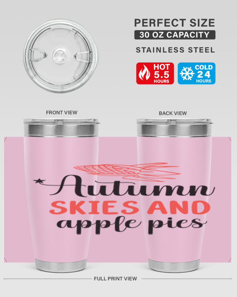 Autumn skies and apple pies 29#- fall- Tumbler