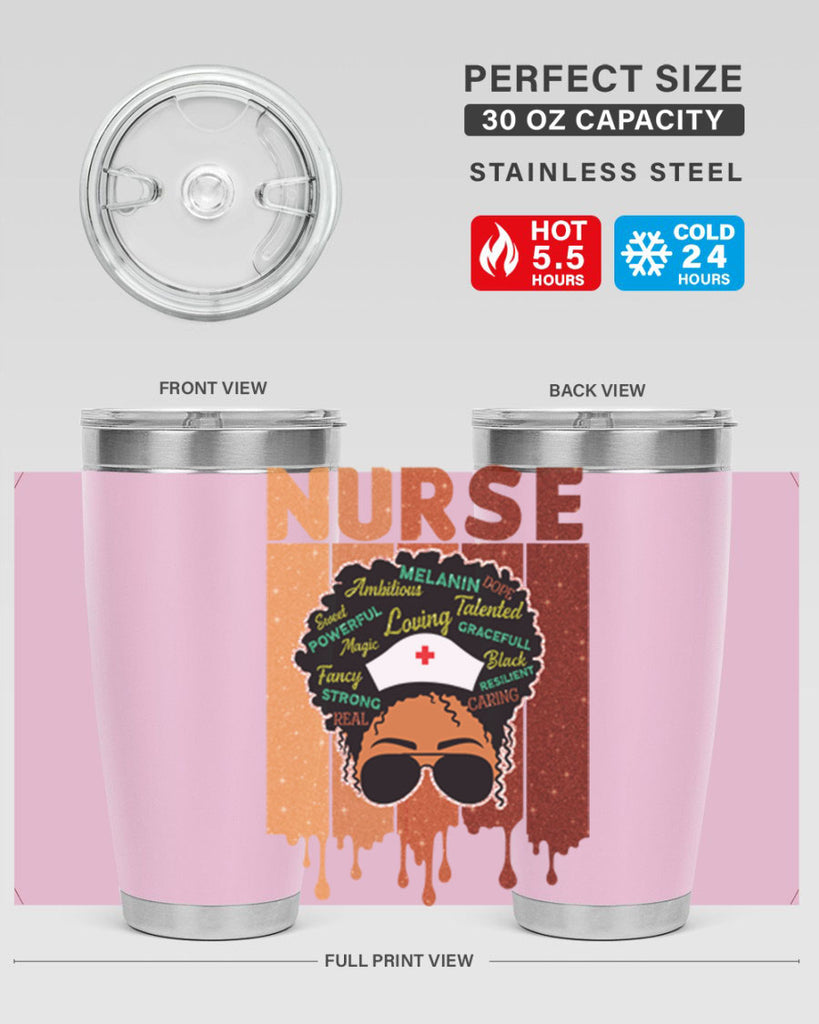 Black Nurse African Melanin Juneteenth 22#- Juneteenth- tumbler