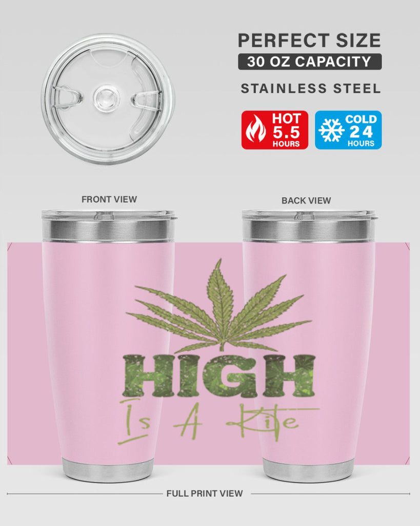 High Is A Kite Sublimation 115#- marijuana- Tumbler