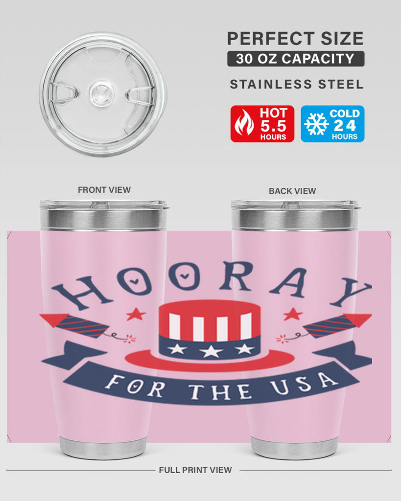 Hooray for the usa Style 42#- Fourt Of July- Tumbler