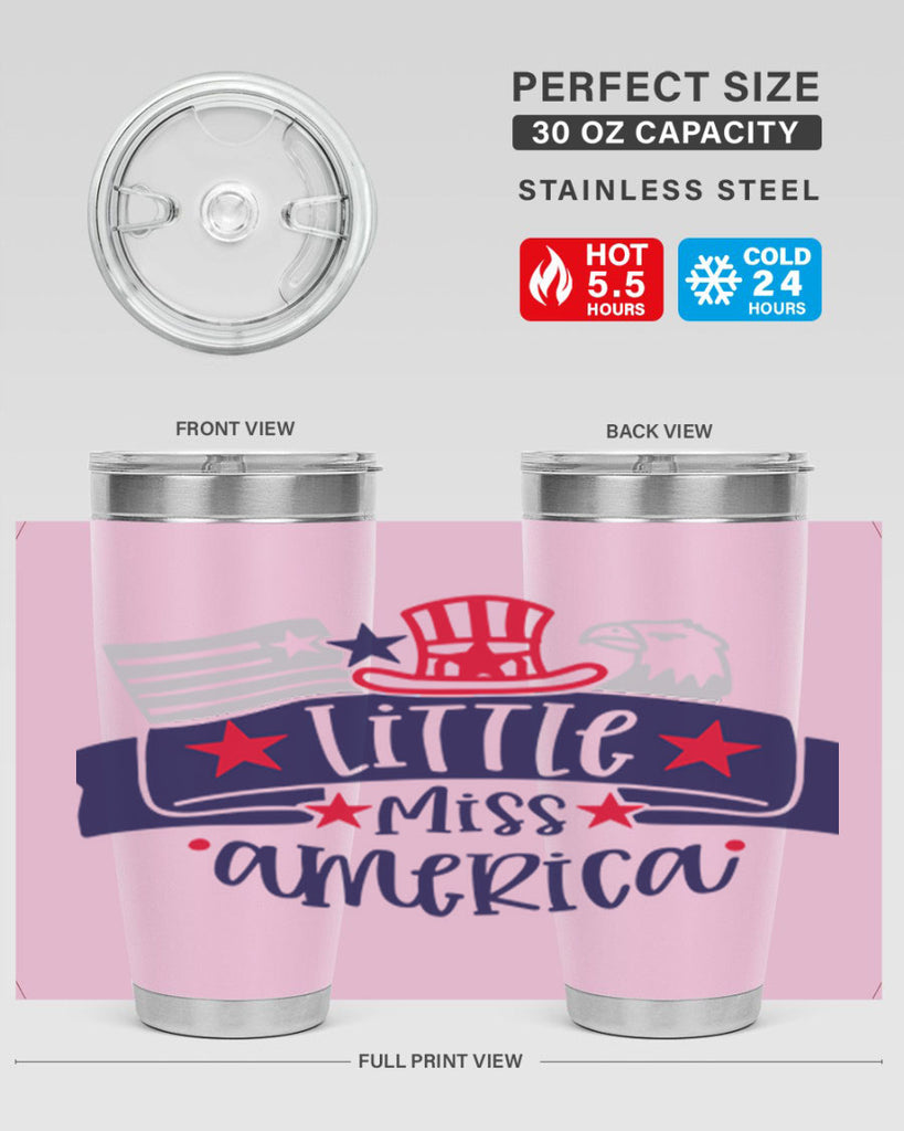 Little Miss America Style 162#- Fourt Of July- Tumbler