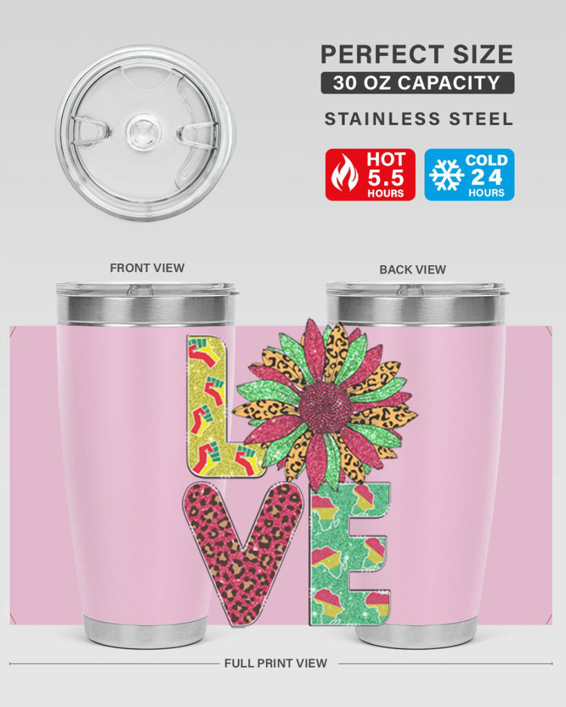 Love Juneteenth Day Fist Sunflower Png 7#- Juneteenth- tumbler