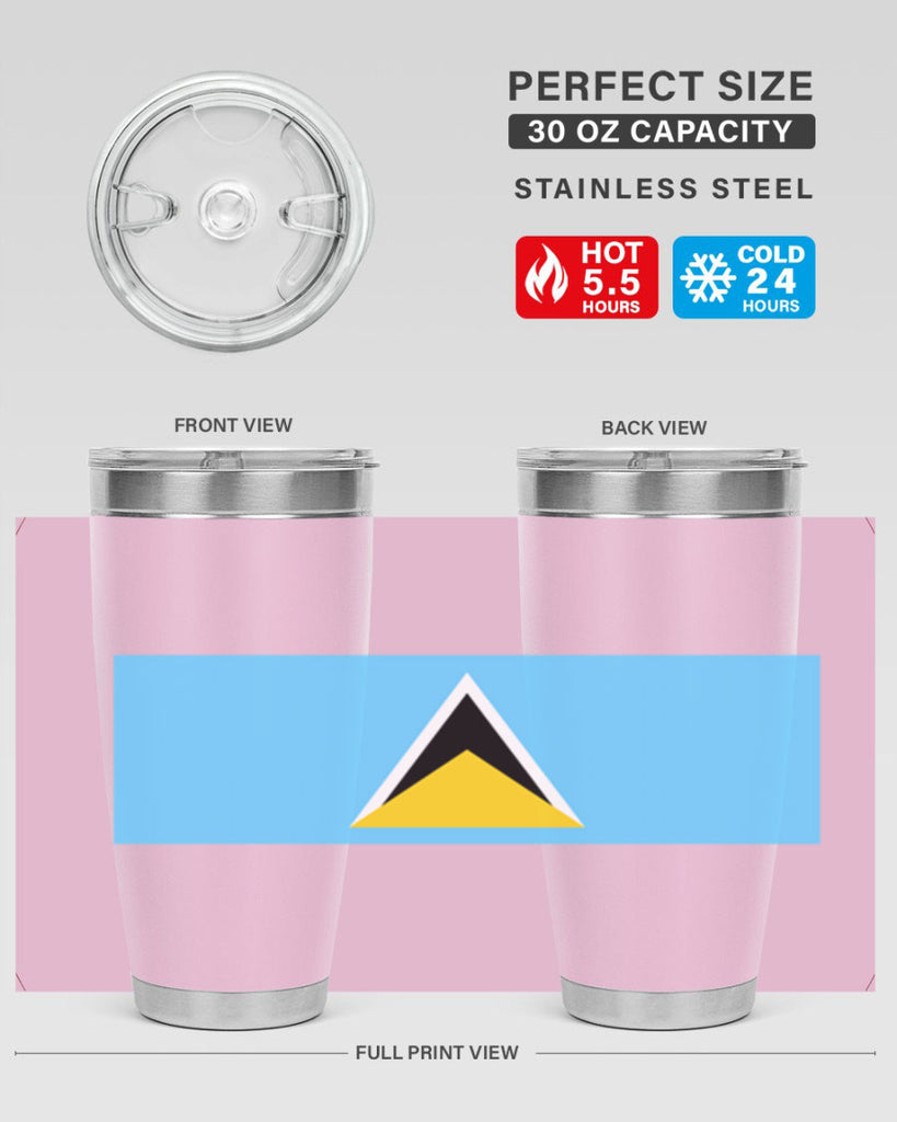 Saint Lucia 51#- world flags- Tumbler